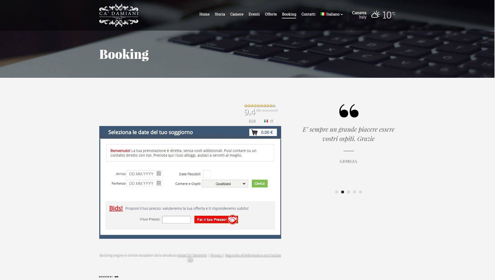 Hotel Ca' Damiani | Christian De Luca - Web Designer & Developer